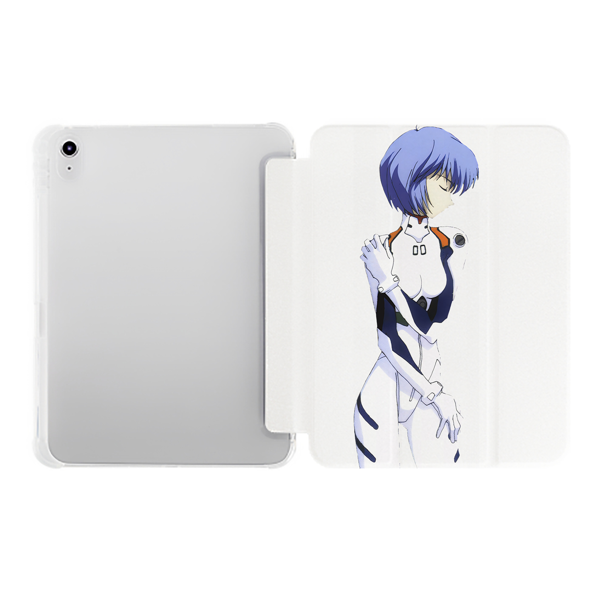 （画像用） EVA 新世紀エヴァンゲリオン IPad ケース ペン収納付き 三つ折りスタンド PUレザー×シリコン 対応機種9.5/10.5/10.9インチ